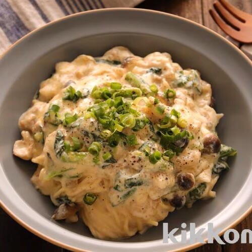 レシピ　豆乳みそクリームパスタ